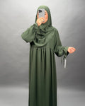 Mila Abaya Set med Hijab Khaki