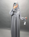 Mila Abaya Set med Khimar Grå