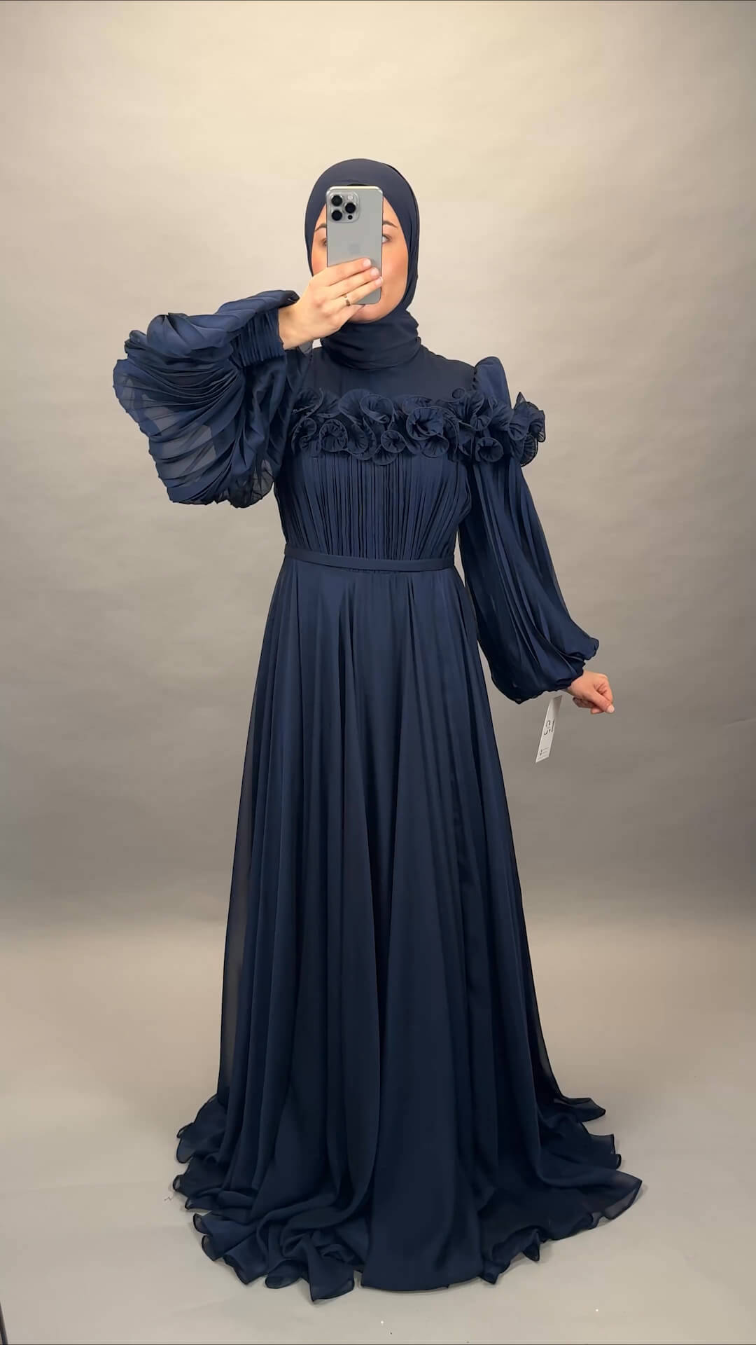 Bahar aftonklänning mörkblå