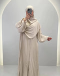 Hifaya Abaya Set med Khimar Beige