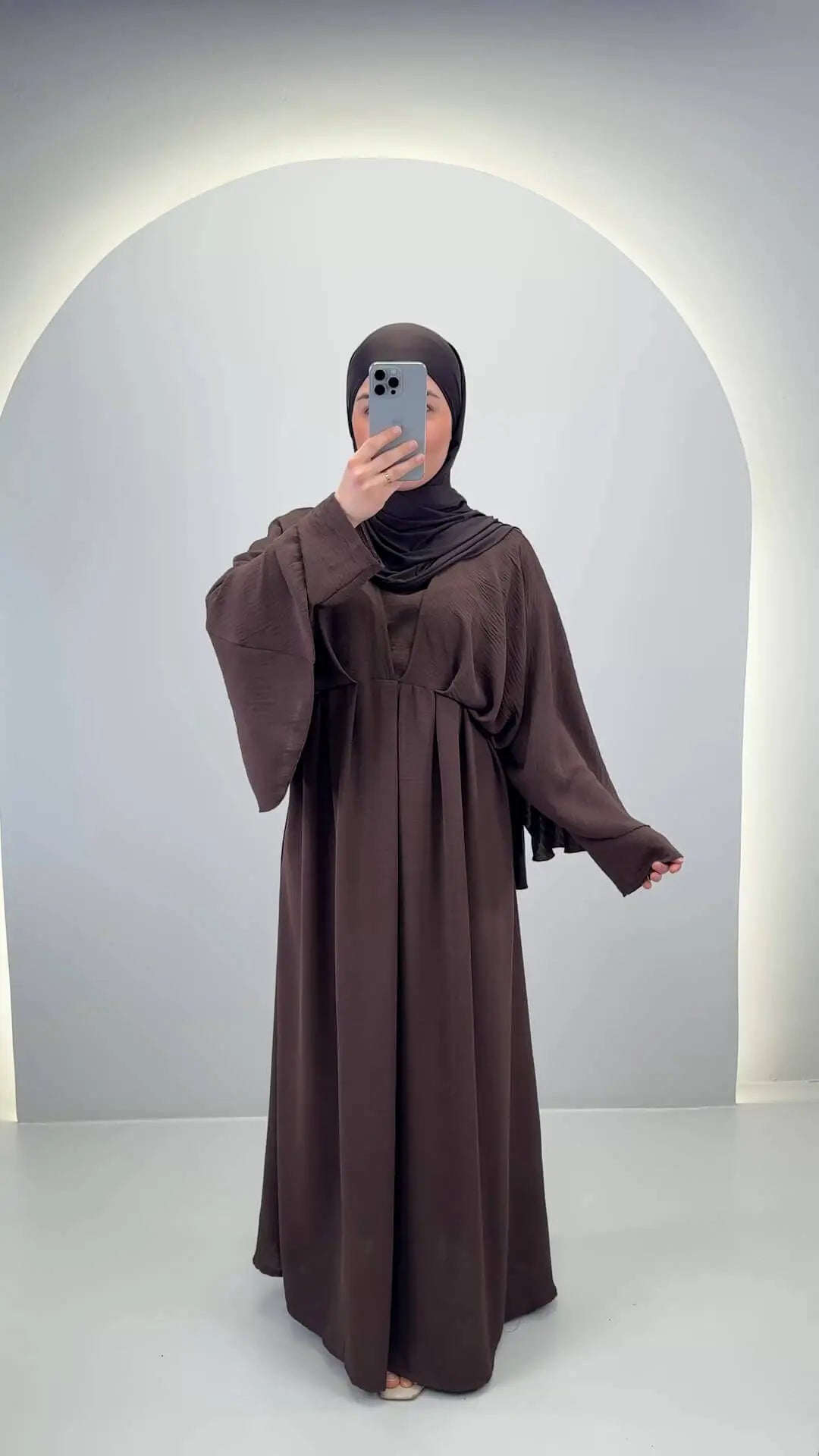 Melek Abaya Kahverengi