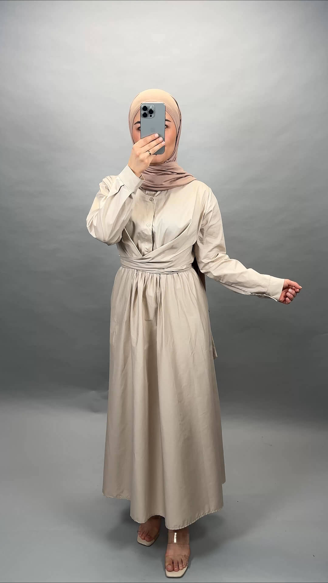 Cindy klänning beige