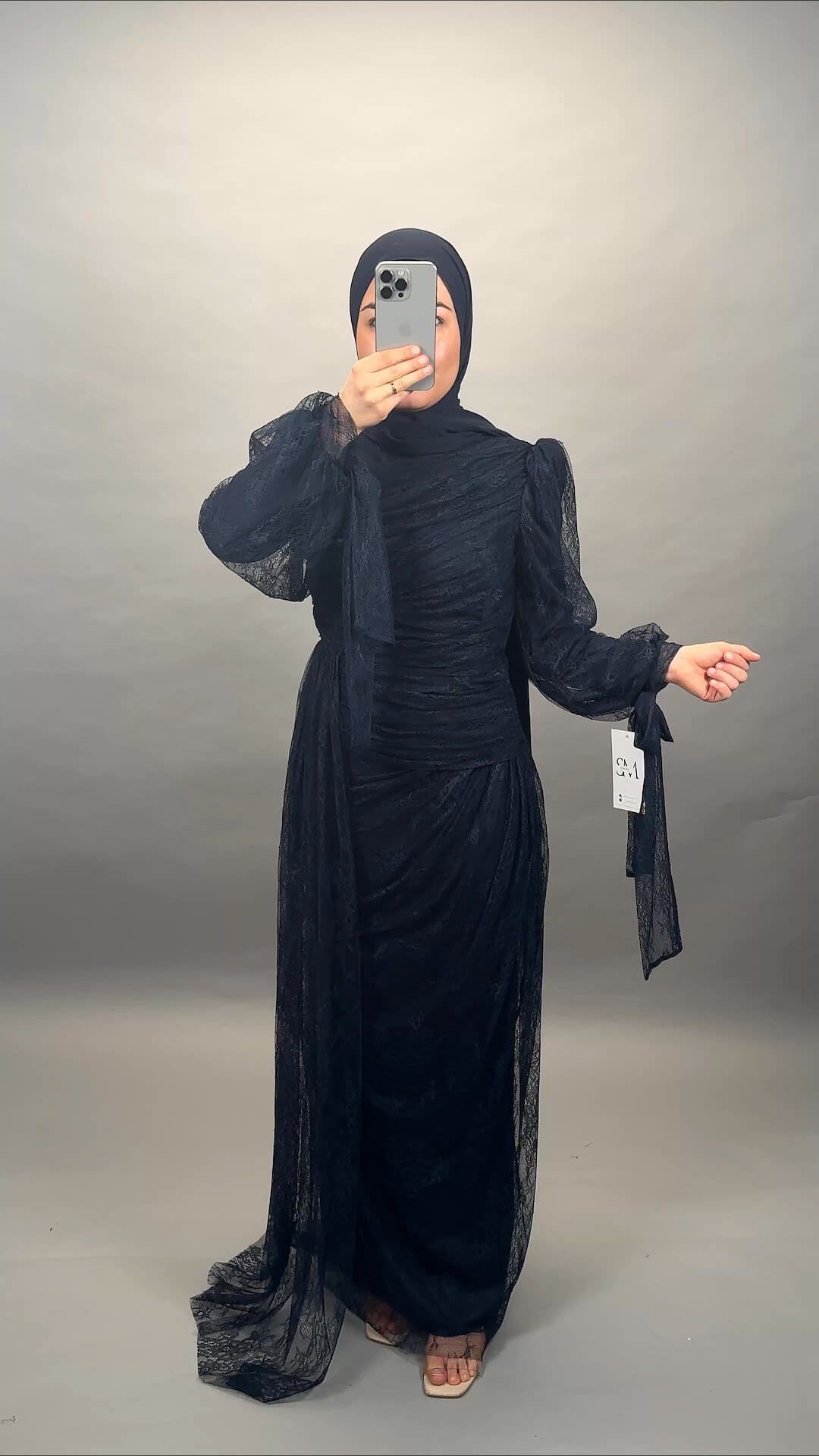 Simara aftonklänning mörkblå