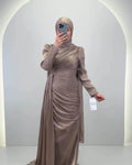 Leyla Aftonklänning Taupe