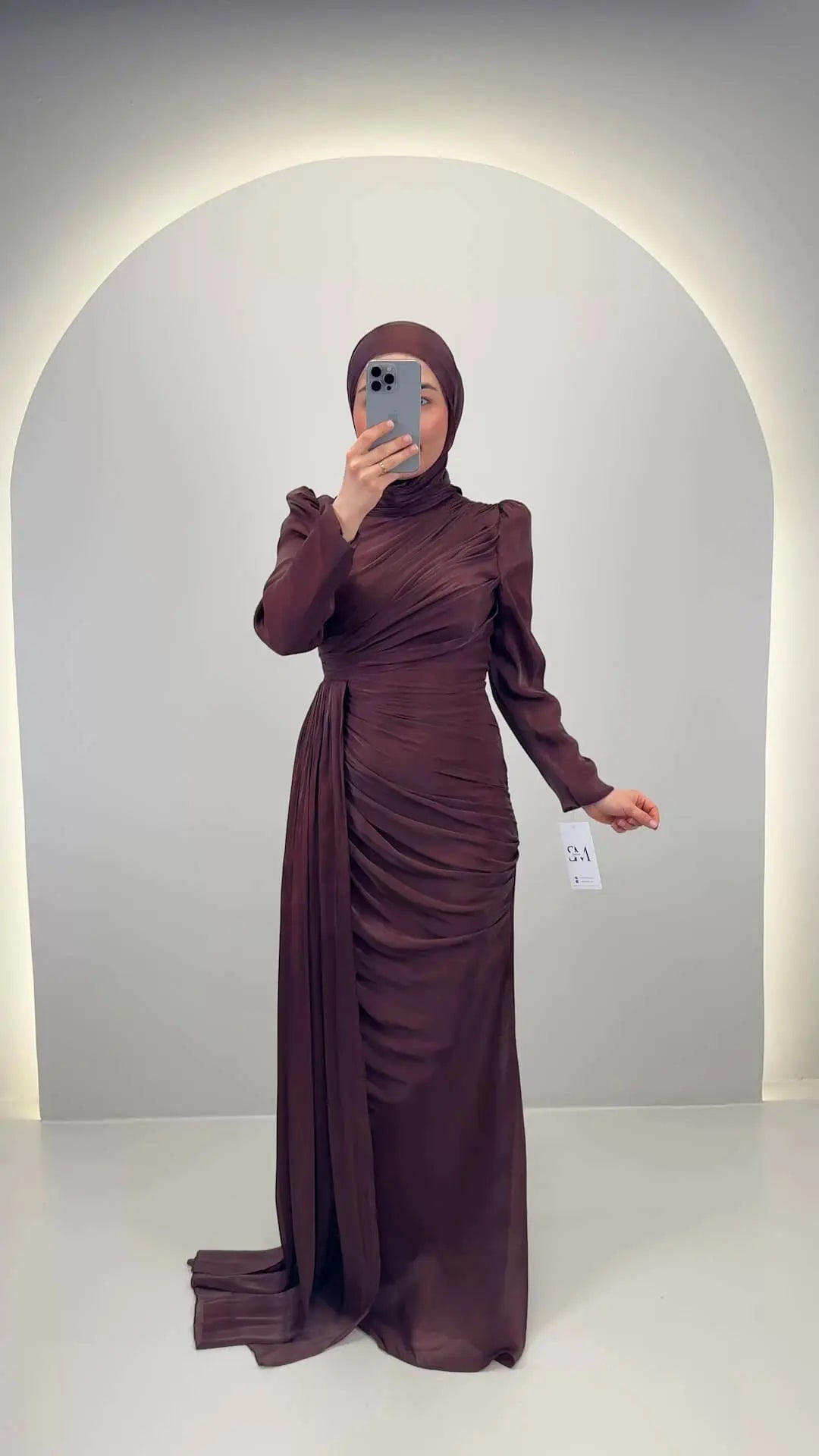 Leyla Abiye Kahverengi