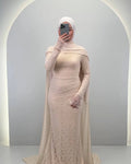Liora aftonklänning beige