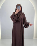 Misa Abaya Set med Hijab Brun