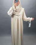Mila Abaya Set med Hijab Beige