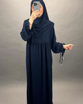 Mila Abaya Set med Hijab Mörkblå