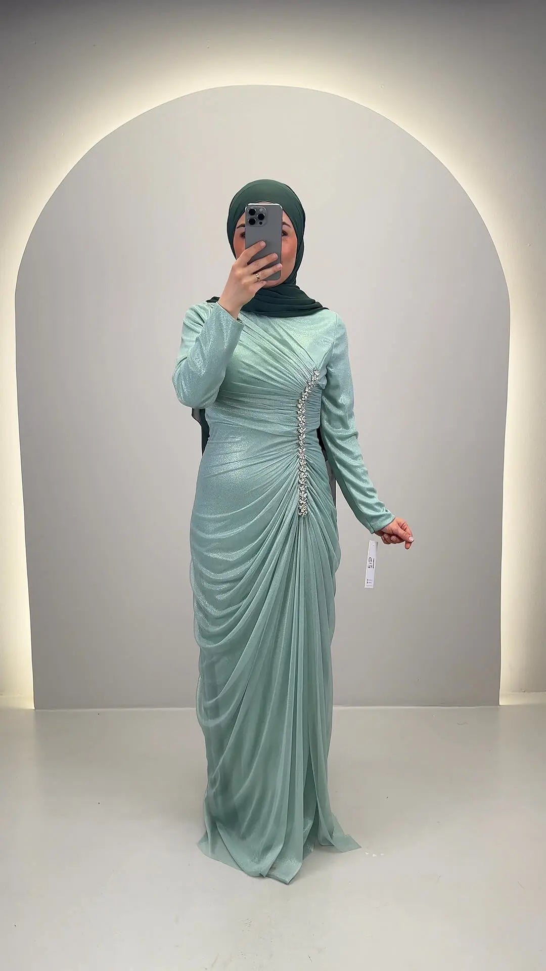 Velina aftonklänning mint