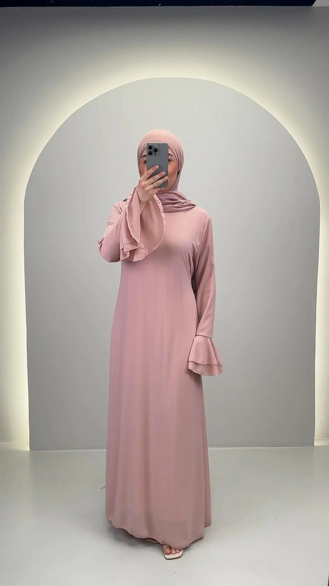Fima aftonklänning rosa