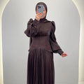 Estel Evening dress with Hijab Brown
