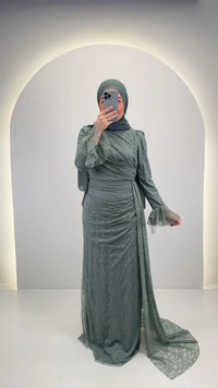 Eliza aftonklänning khaki