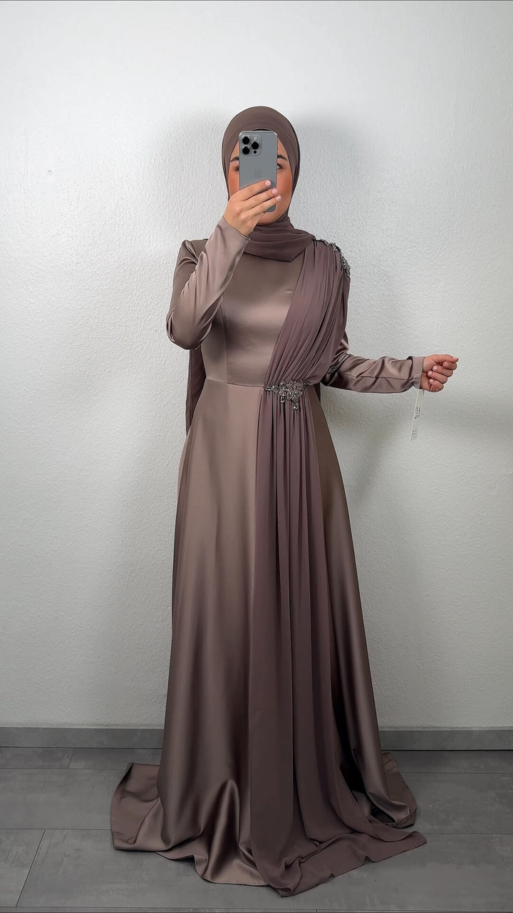 Fidela Abendkleid Taupe