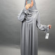 Mila Abaya Set med Khimar Grå