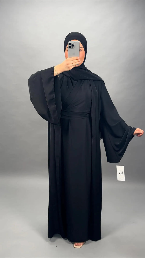 Pinar Abaya Set svart