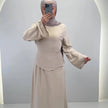 Aramiel aftonklänning beige