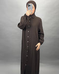 Elay Musselin Kleid Braun