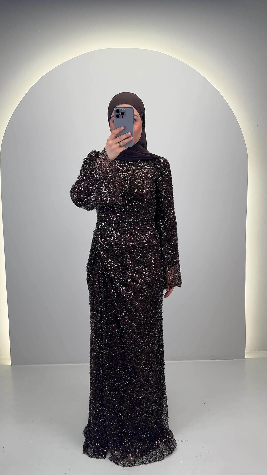 Dunian Abendkleid – Braun – Bild 2