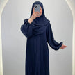 Hifaya Abaya Set med Khimar Mörkblå