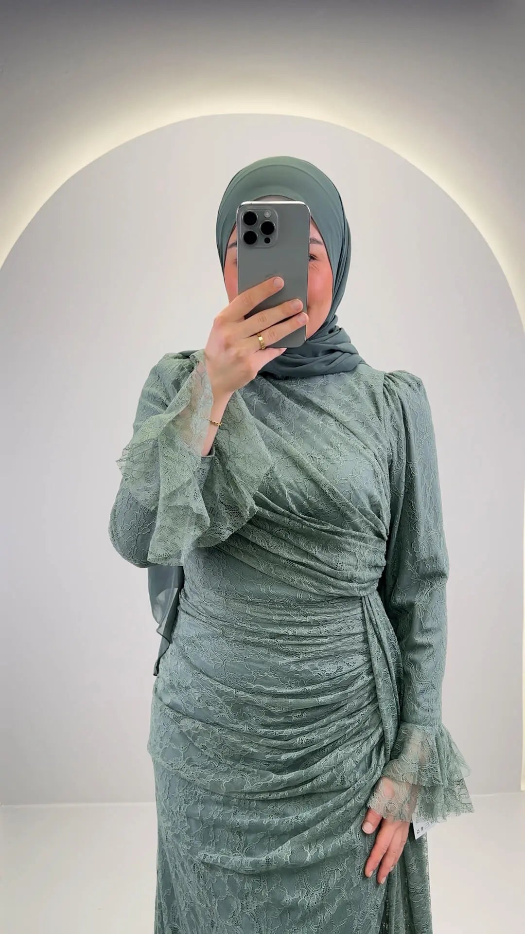 Eliza aftonklänning khaki