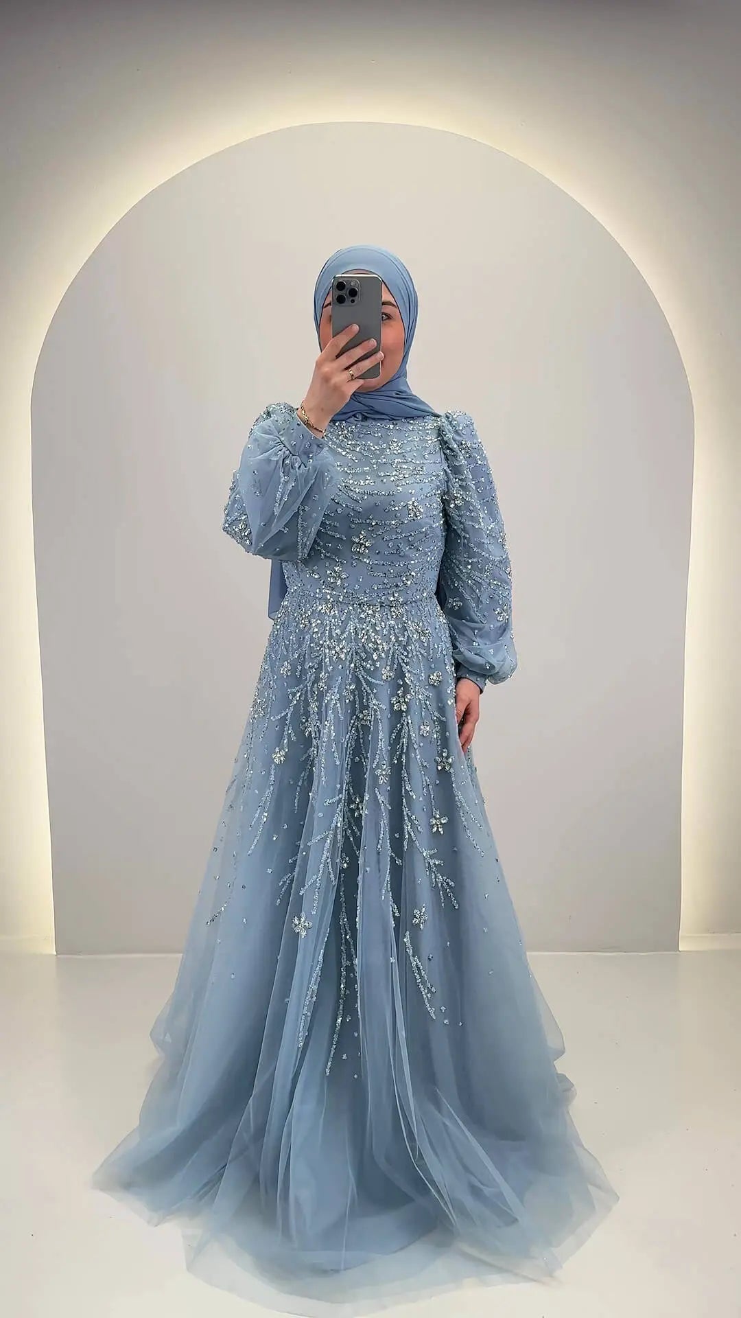 Elsa aftonklänning blå