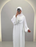 Misa Abaya Set med Khimar vit