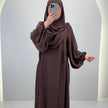 Misa Abaya Set med Khimar Brun
