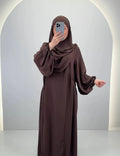 Misa Abaya Set med Hijab Brun