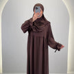Mila Abaya Set med Khimar Brun