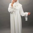 Mila Abaya Set med Khimar Vit