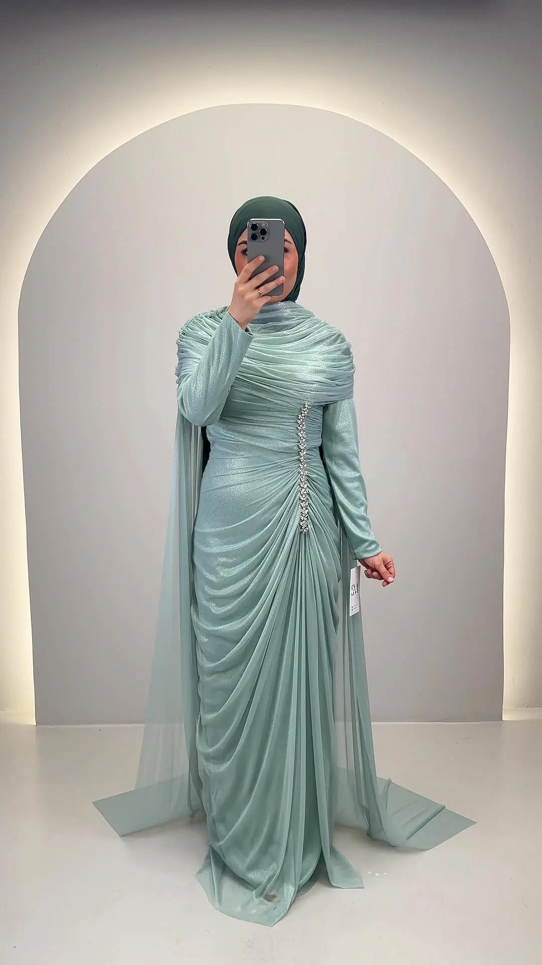 Velina aftonklänning mint