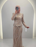 Miyasa Evening dress Beige 01