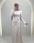Nalea aftonklänning beige
