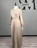 Ponti kvällsklänning beige