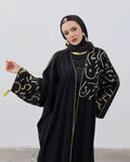 Hira Exklusive Abaya Set Schwarz