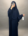 Sila Abaya Set Khimar mörkblå