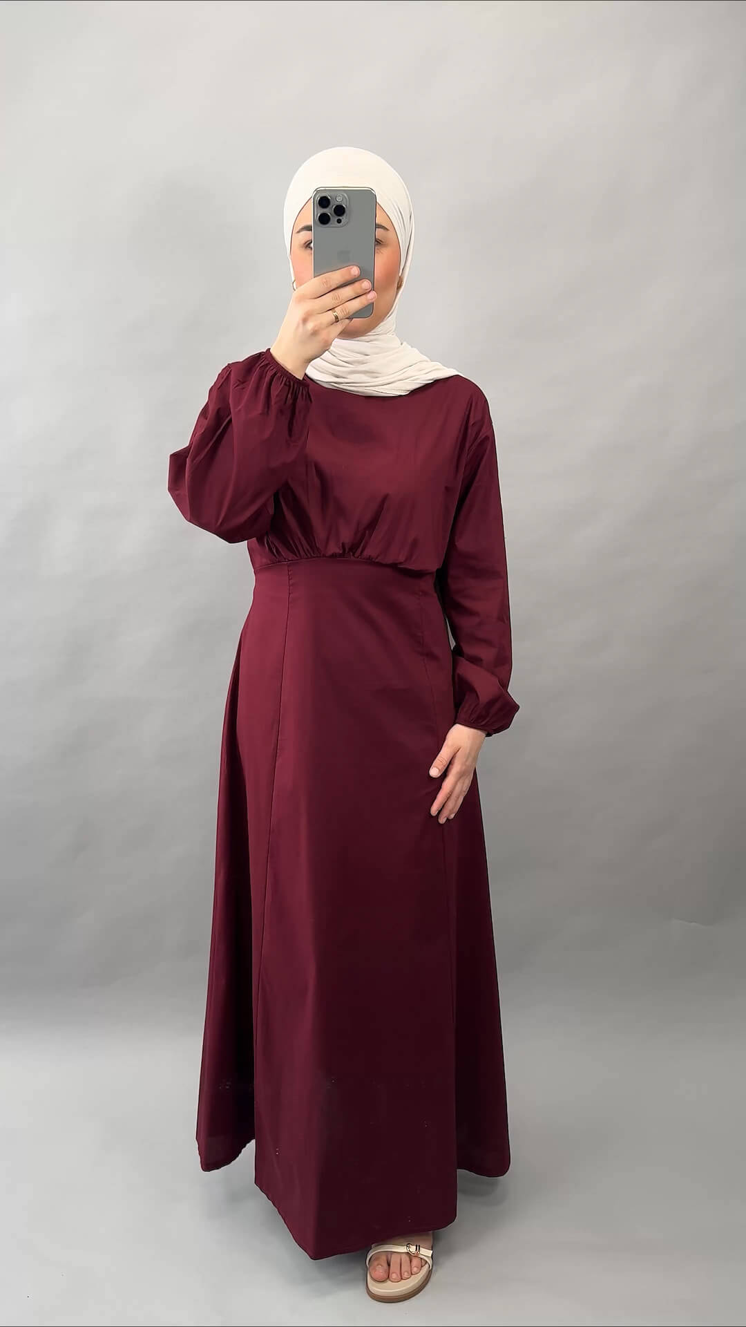 Kaani Kleid Weinrot